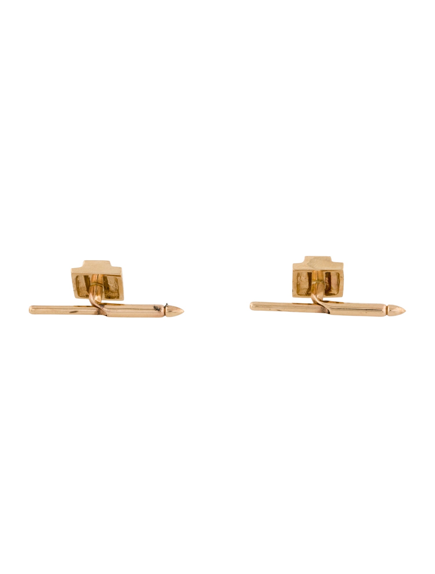 14K Square Cufflinks