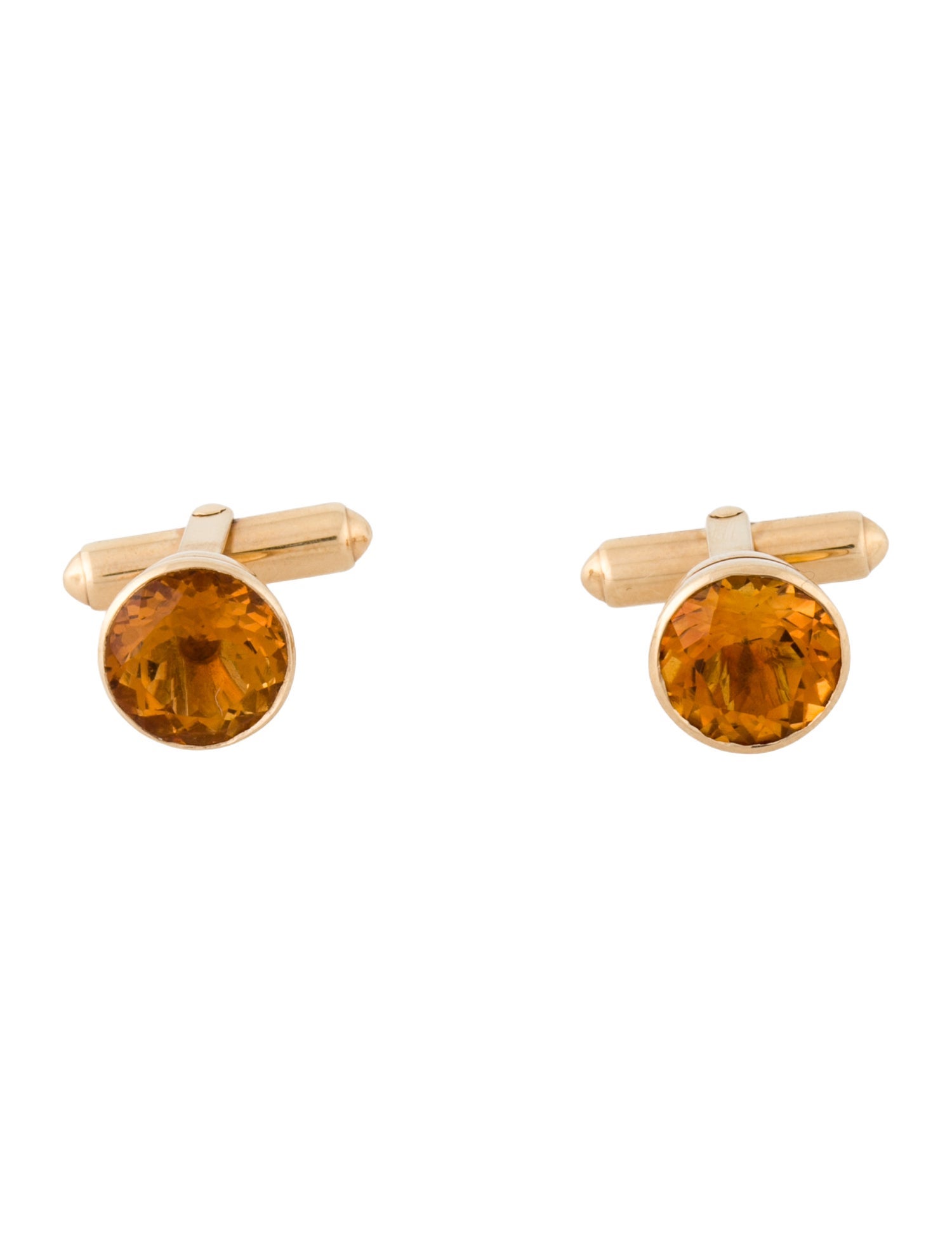 Cufflinks 14K 5.74ctw Citrine