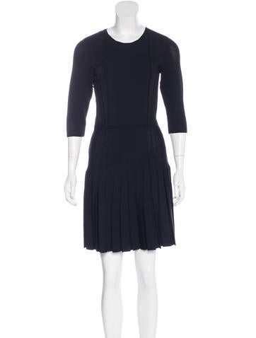 Cushnie et Ochs Pleated Knee-Length Dress