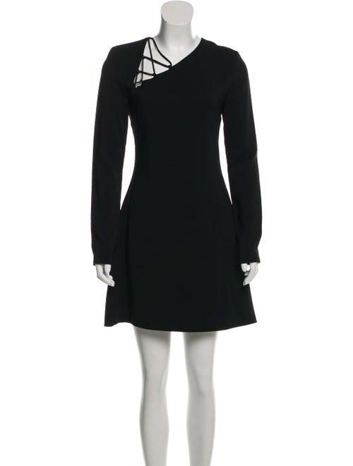 Cushnie Stretch Cady Lace-Up Dress w/ Tags Black