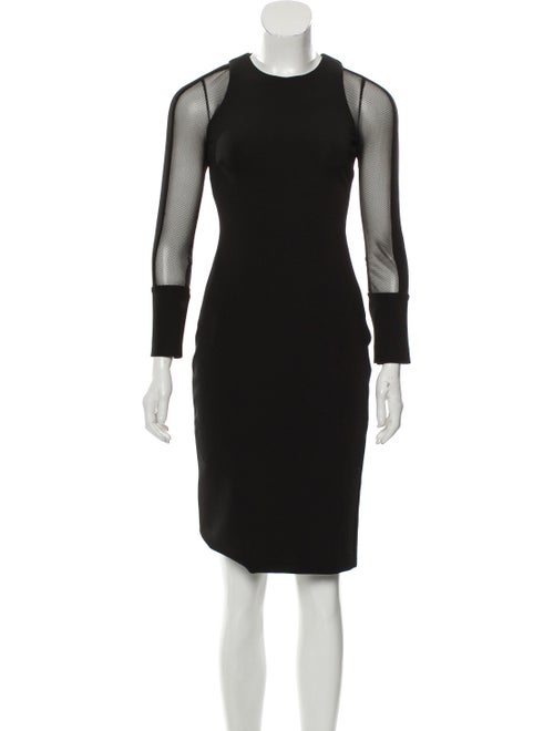 Cushnie Mesh Bodycon Dress Black
