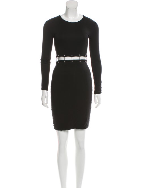 Cushnie Cut-Out Embellished Dress Black