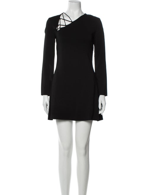 Cushnie Asymmetrical Mini Dress Black