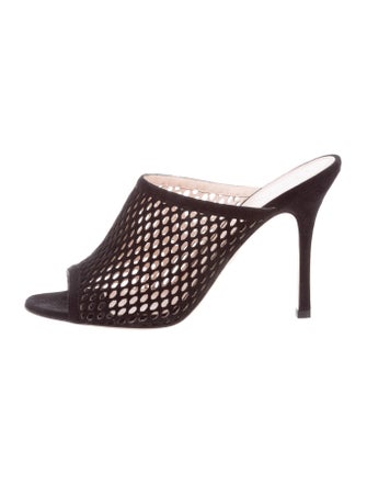 Cushnie Olivier Suede Slide Sandals