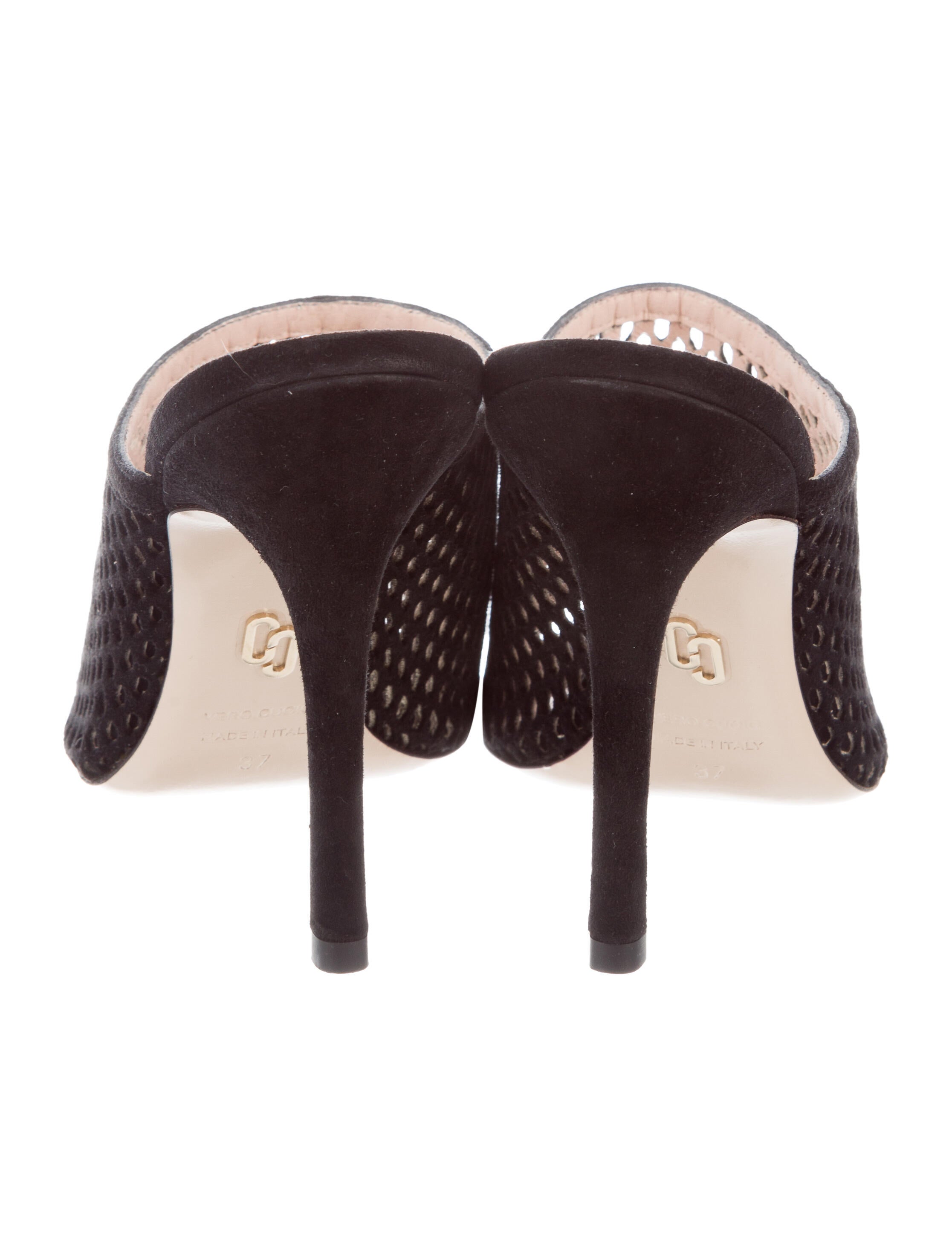 Cushnie Olivier Suede Slide Sandals