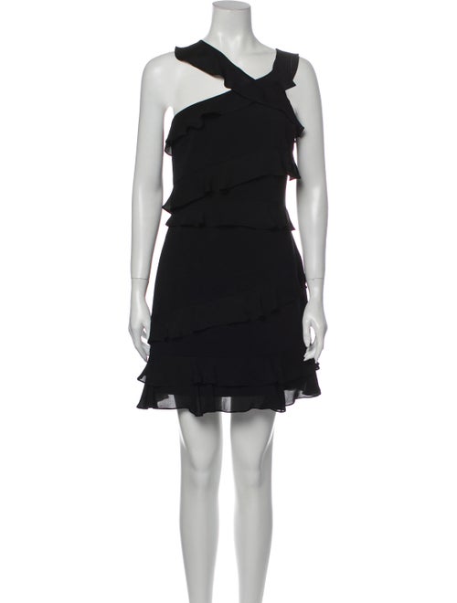 Cushnie Asymmetrical Mini Dress Black