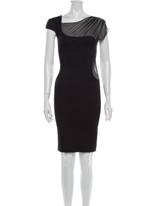 Cushnie Asymmetrical Mini Dress Black