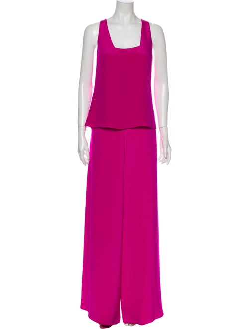 Cushnie Silk Pant Set Pink