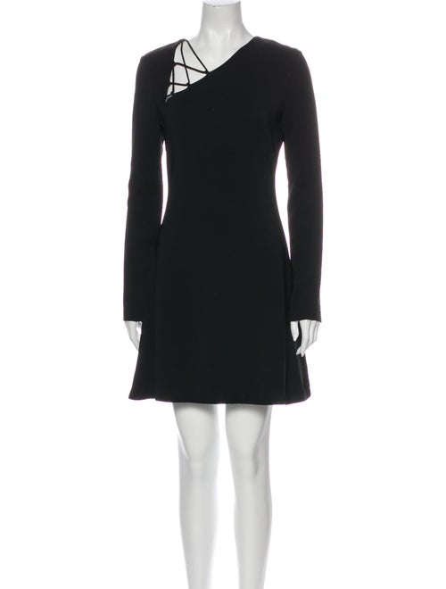 Cushnie Asymmetrical Mini Dress Black