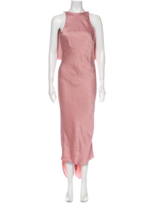 Cushnie Scoop Neck Long Dress Pink