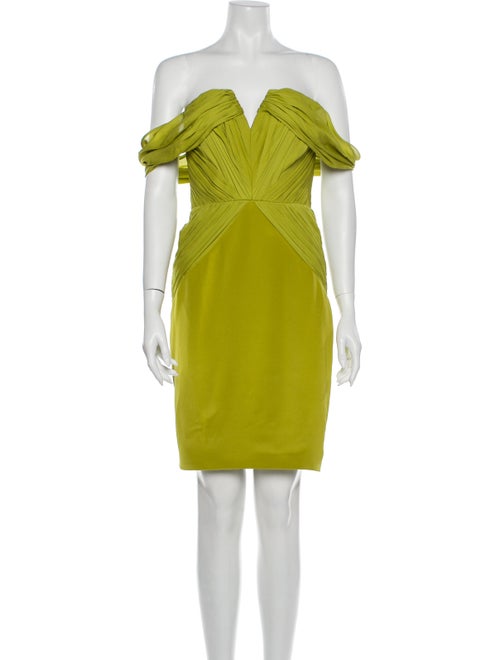 Cushnie Silk Mini Dress Green