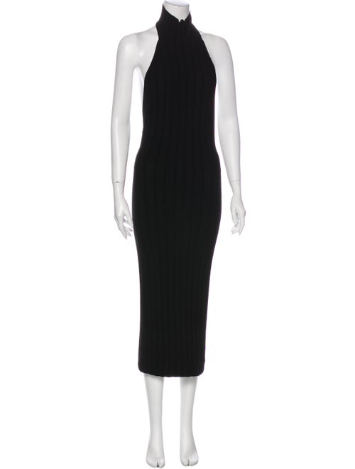 Cushnie Turtleneck Knee-Length Dress Black