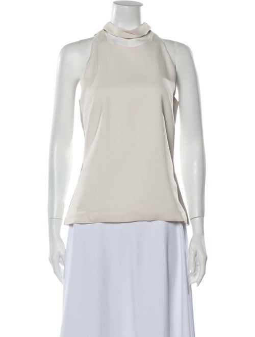 Cushnie Mock Neck Sleeveless Top