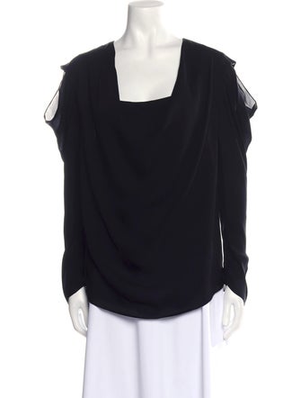 Cushnie Silk Cowl Neck Blouse
