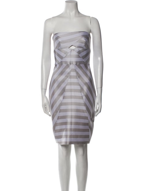 Cushnie Striped Knee-Length Dress