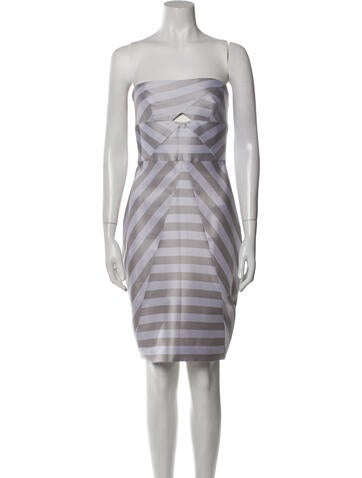 Cushnie Dresses Striped Knee-Length Dress US 4 | S