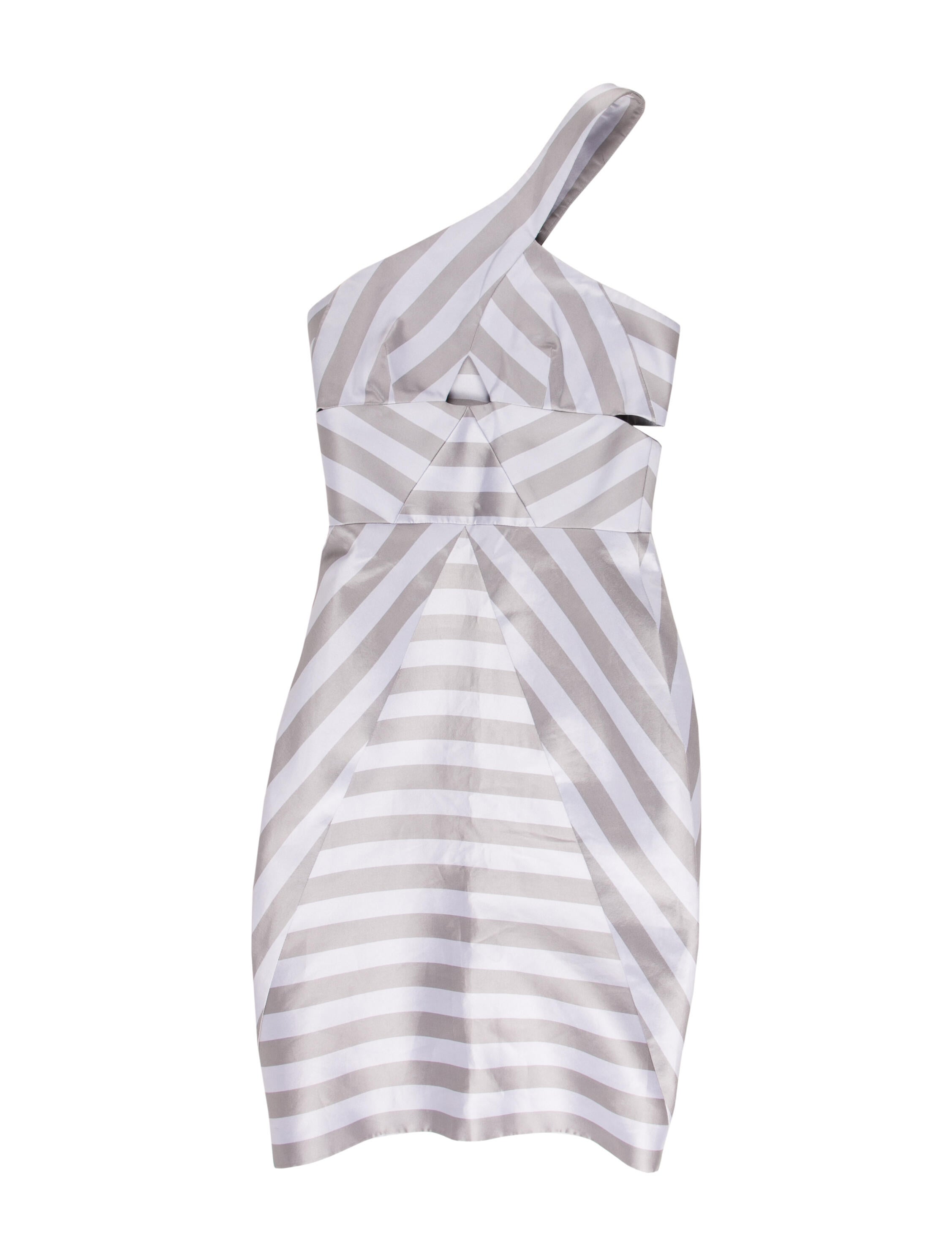 Cushnie Striped Knee-Length Dress