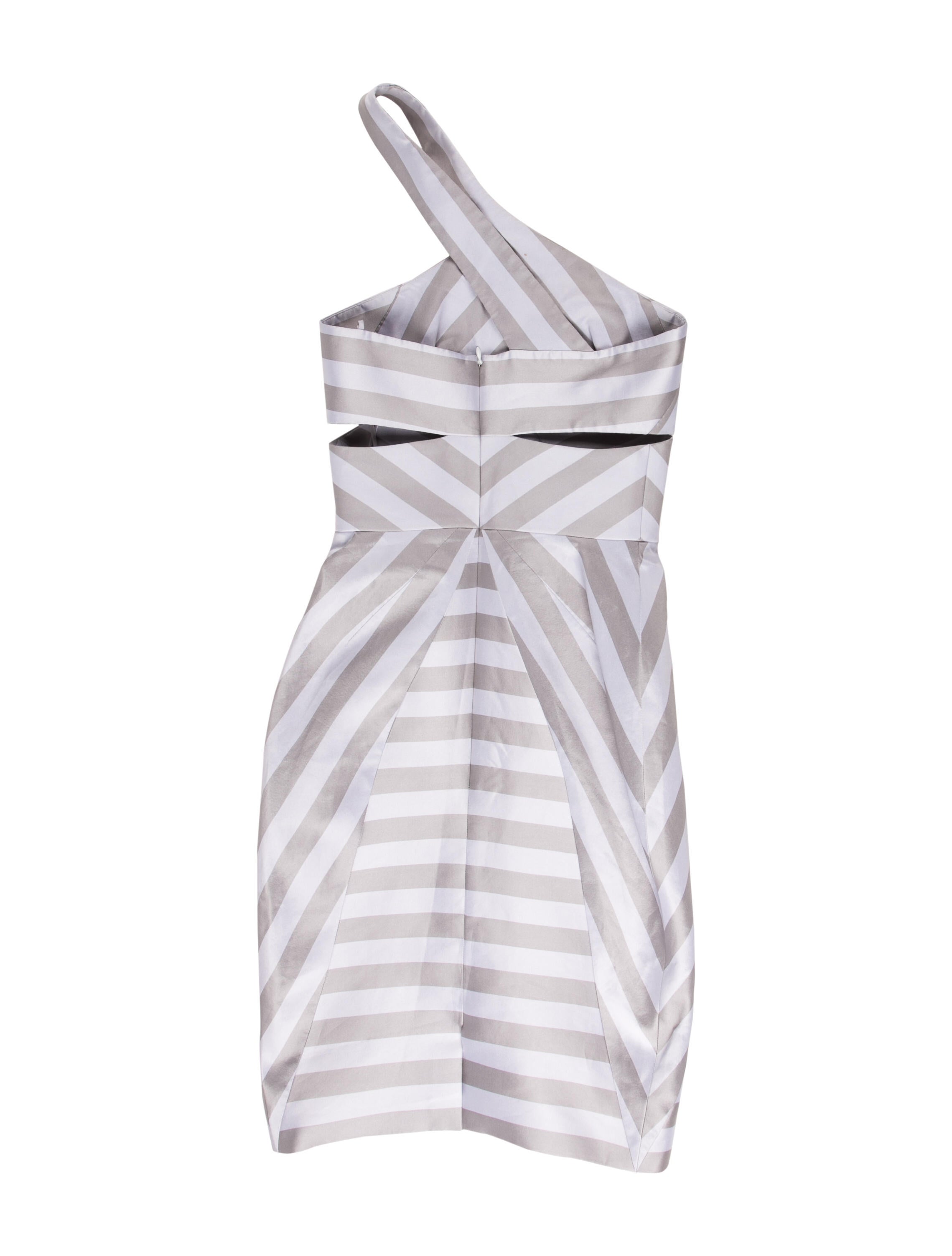Cushnie Striped Knee-Length Dress