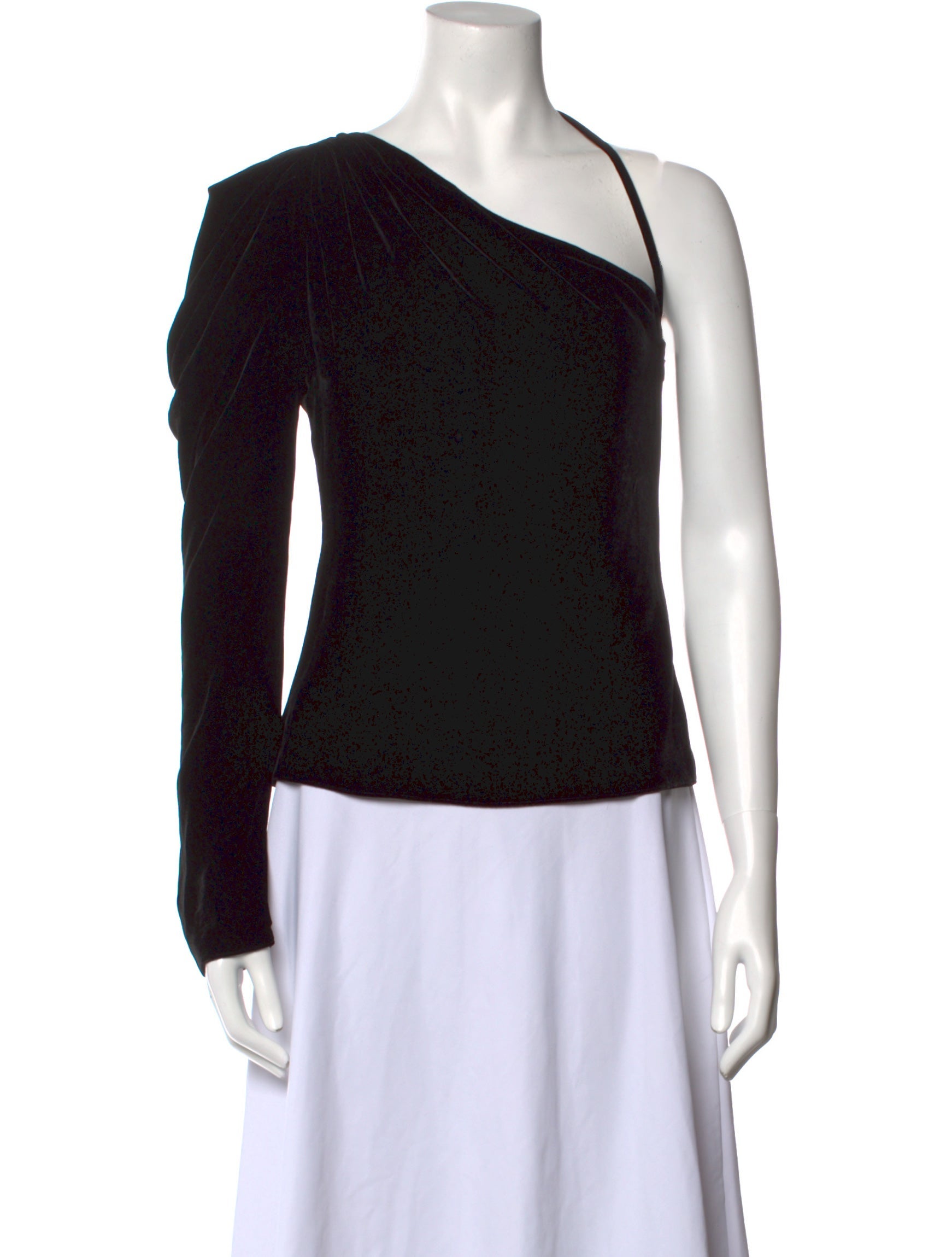 Cushnie One-Shoulder Long Sleeve Top