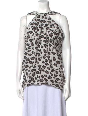 Cushnie Tops Silk Animal Print Top US 8 | M