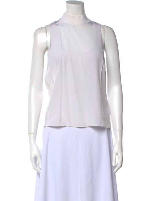 Cushnie Silk Mock Neck Top
