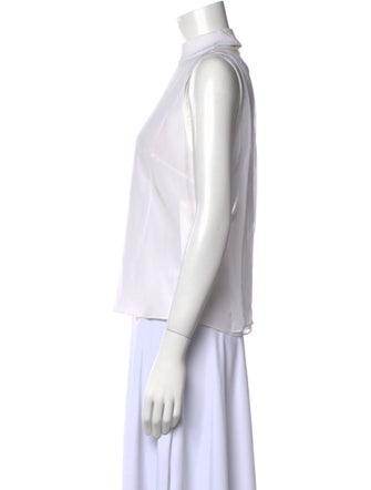 Cushnie Silk Mock Neck Top