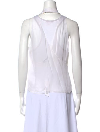 Cushnie Silk Mock Neck Top