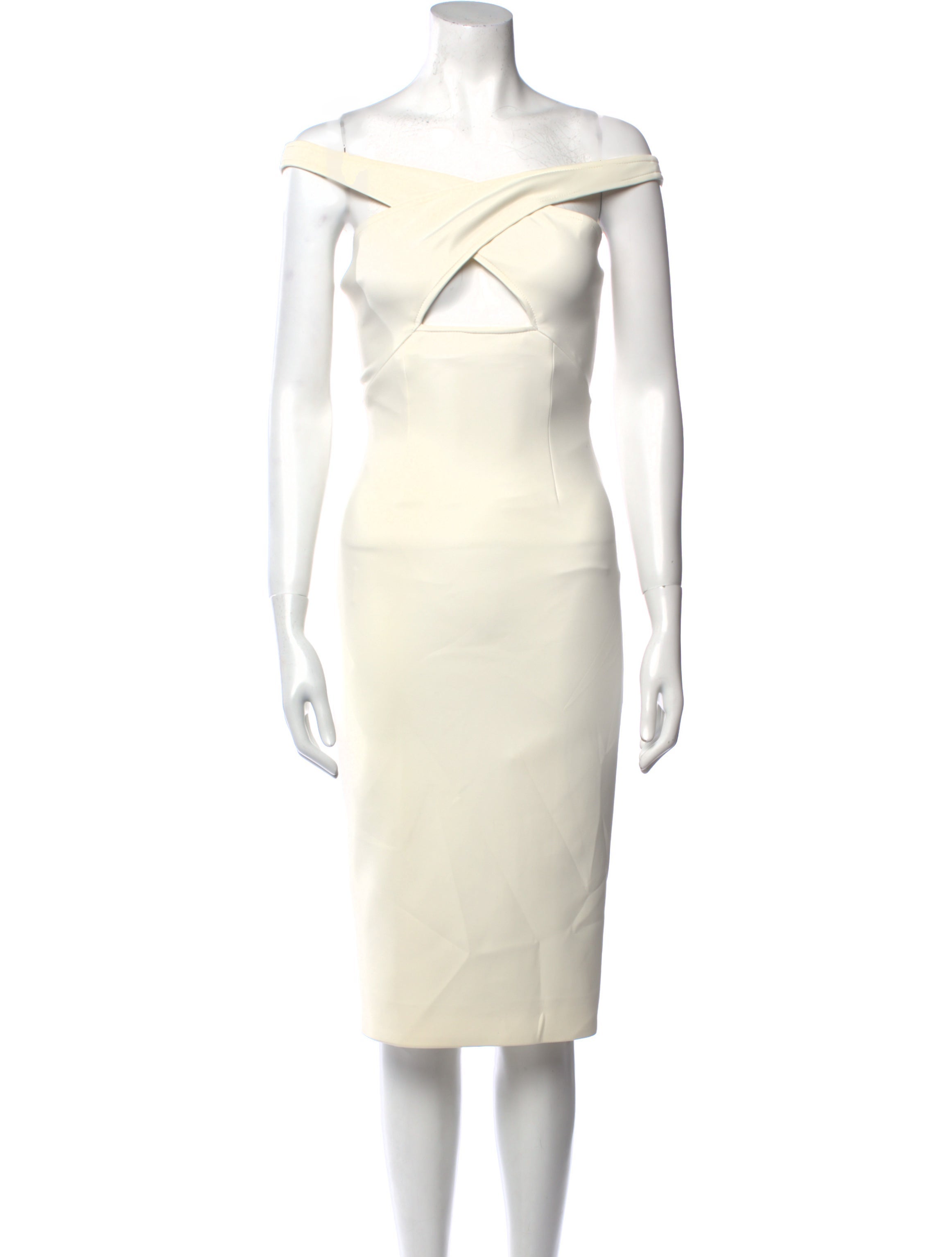 Cushnie Off-The-Shoulder Midi Length Dress