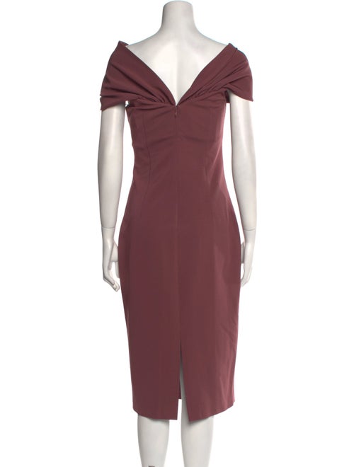 Cushnie Cowl Neck Midi Length Dress