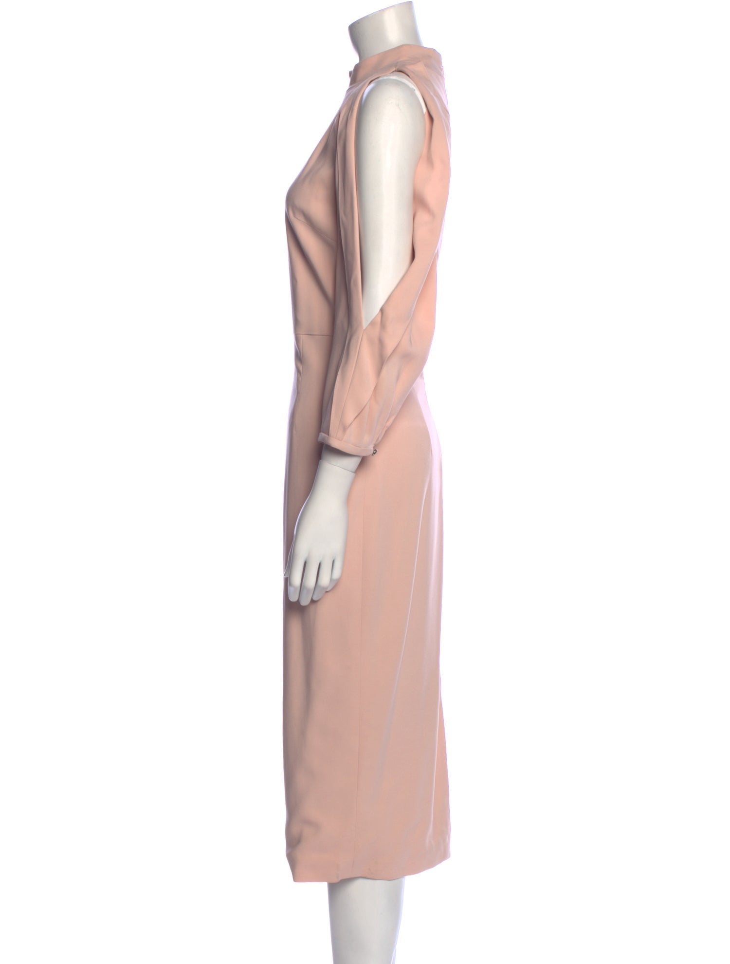 Cushnie Mock Neck Midi Length Dress