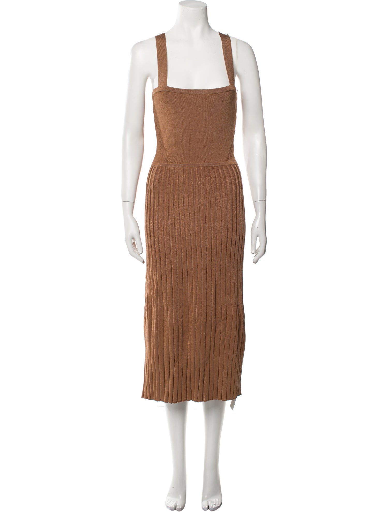 Cushnie Square Neckline Midi Length Dress