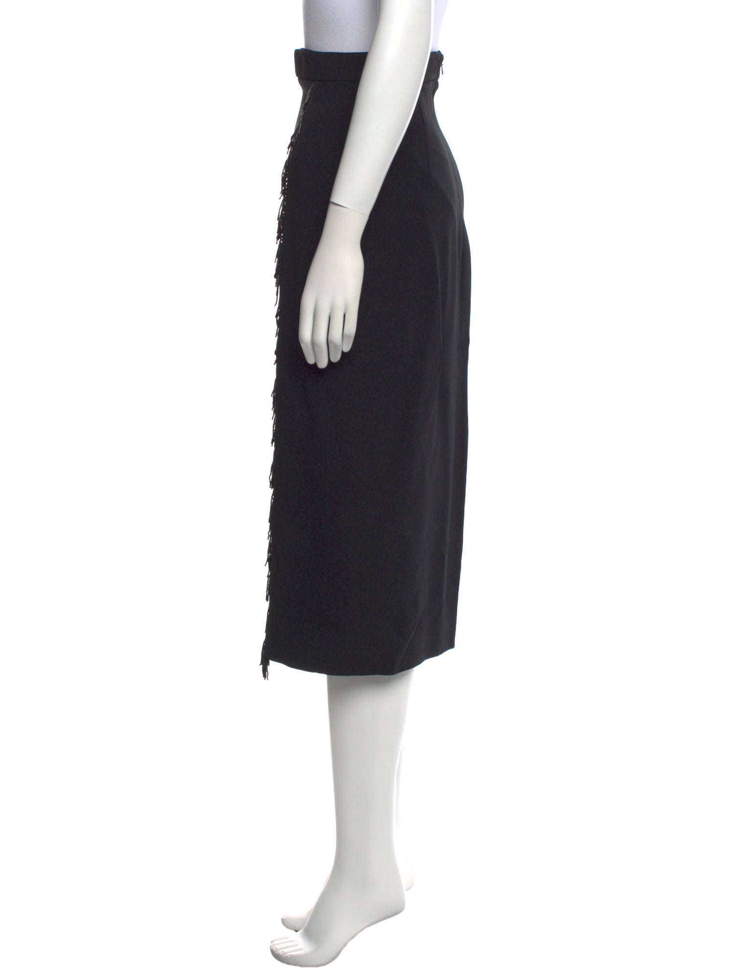 Cushnie Beaded Accents Knee-Length Skirt