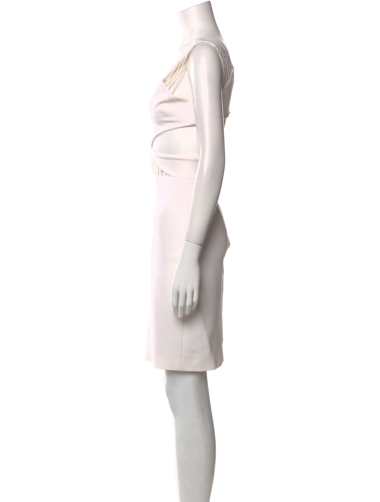 Cushnie V-Neck Knee-Length Dress