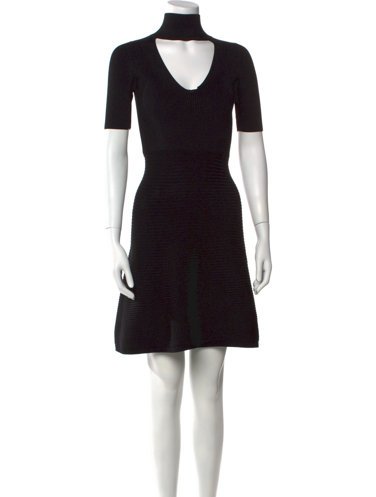 Cushnie Mock Neck Mini Dress