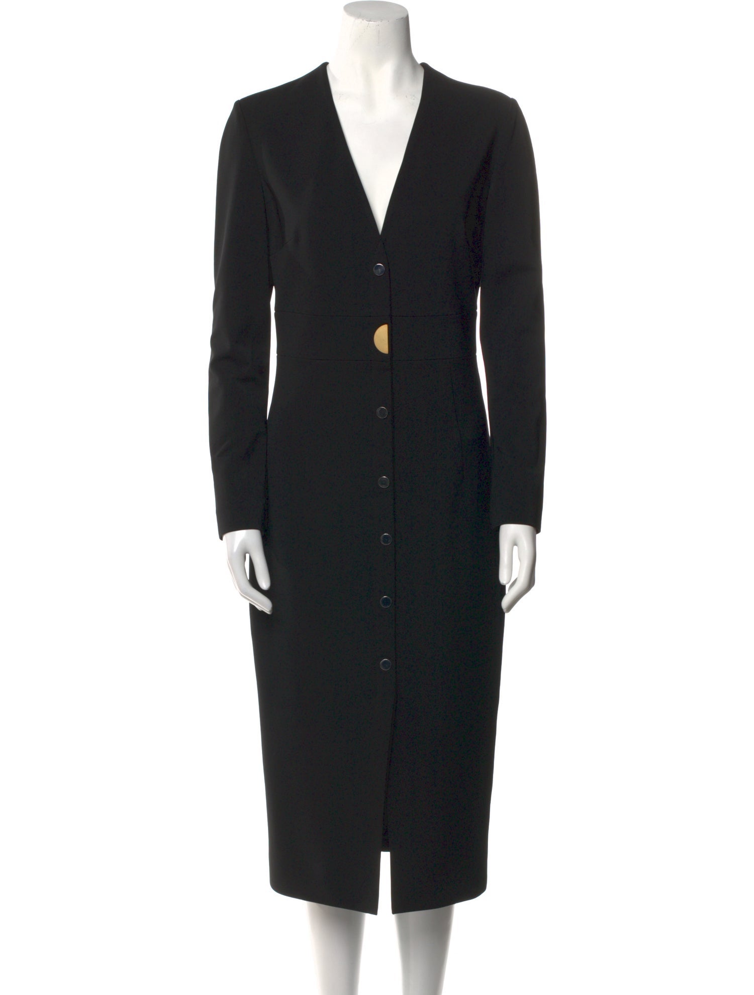 Cushnie V-Neck Midi Length Dress