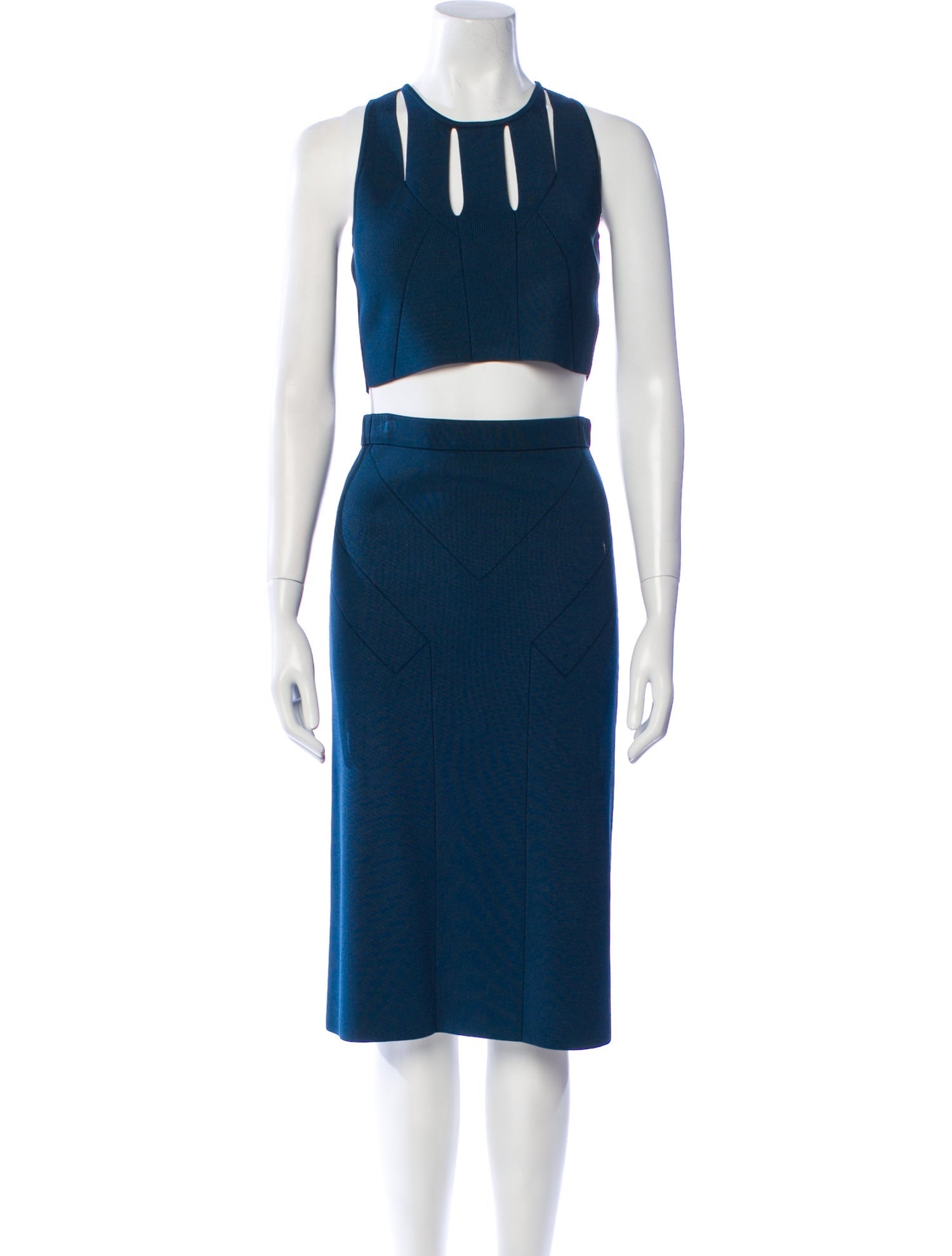 Cushnie Cutout Accent Skirt Set