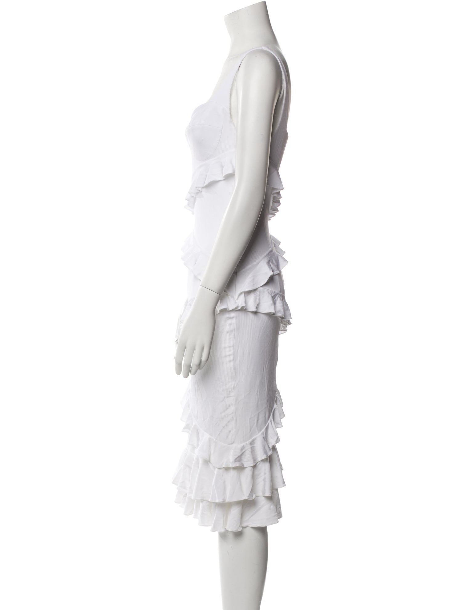 Cushnie V-Neck Midi Length Dress