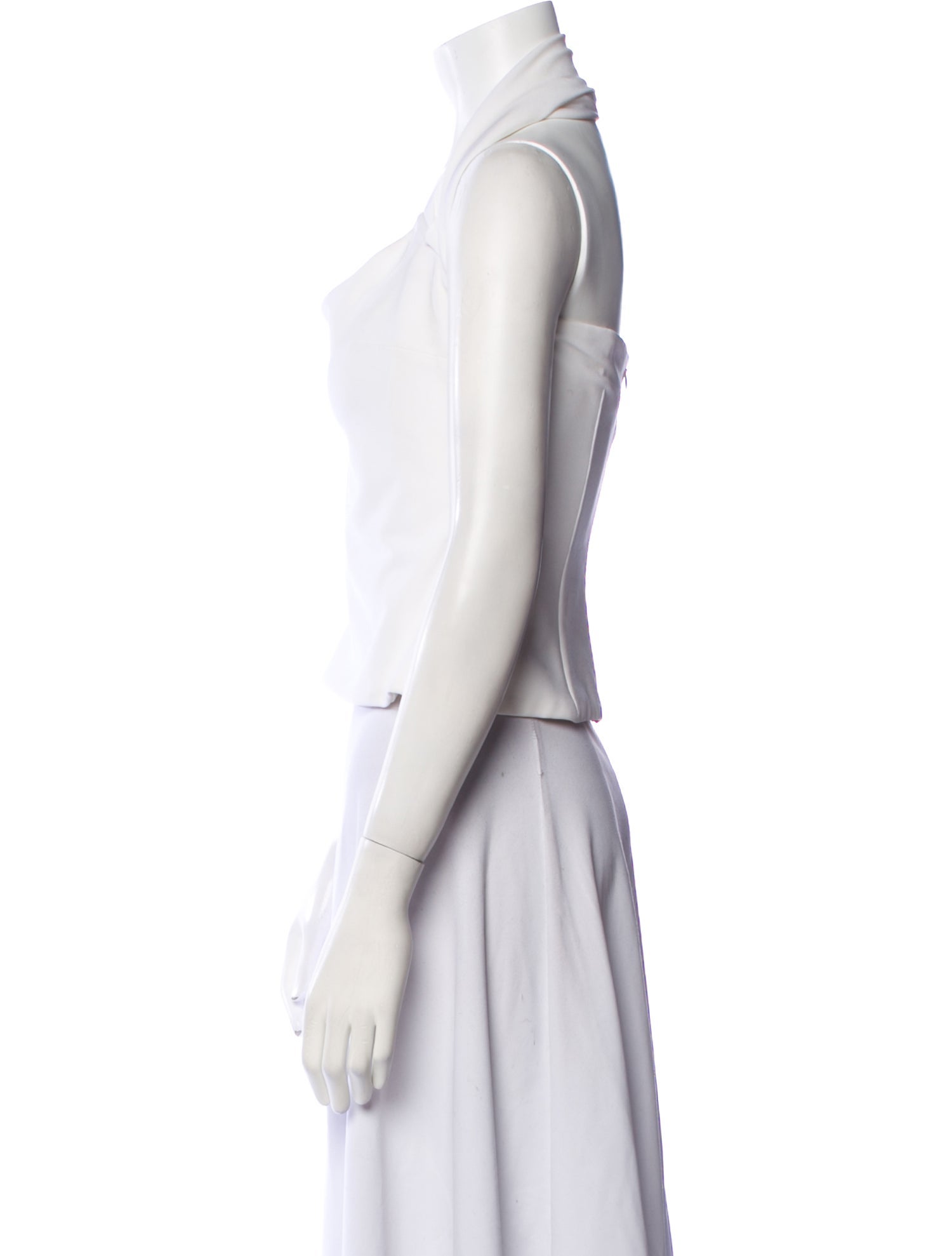 Cushnie Halterneck Sleeveless Crop Top