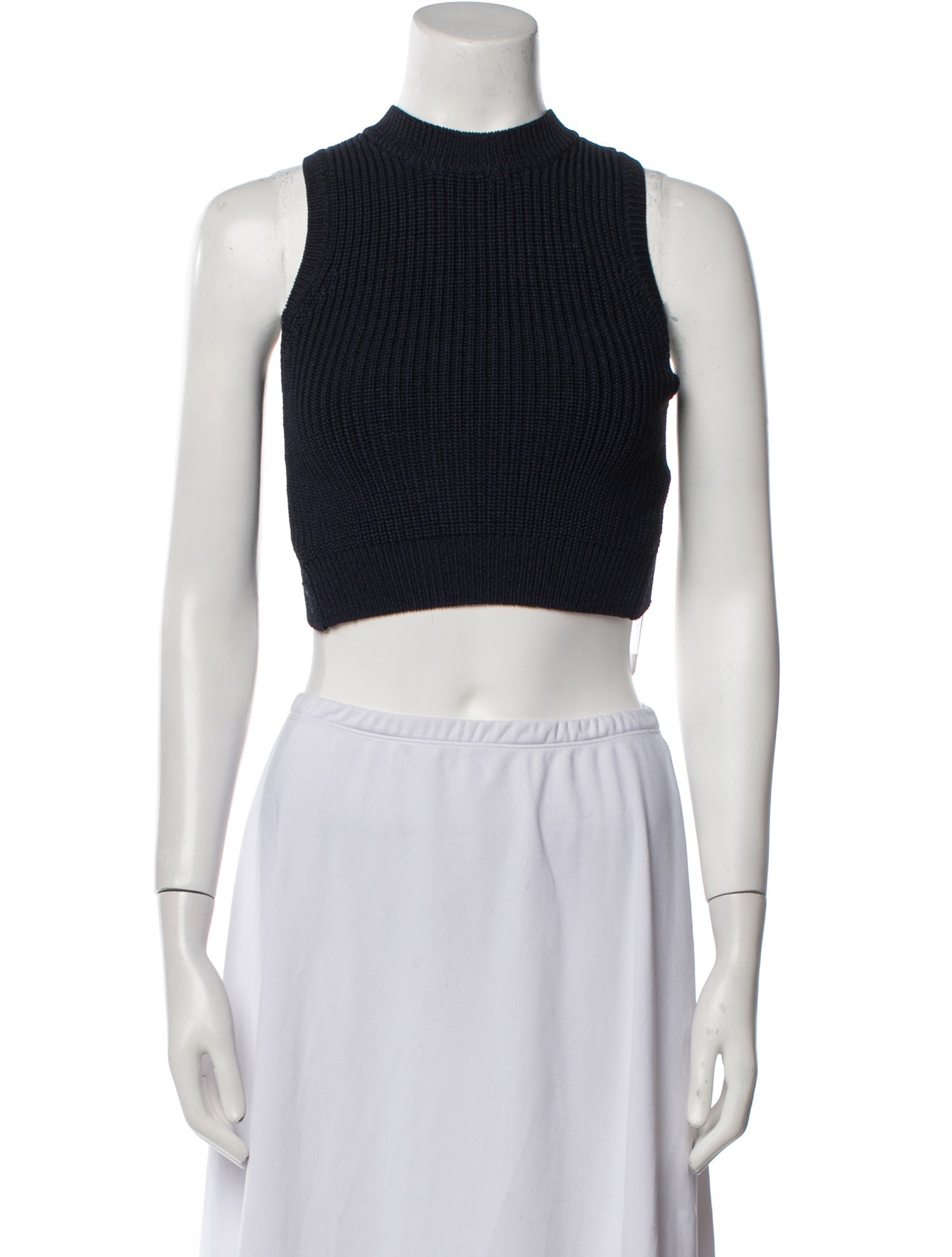 Cushnie Crew Neck Sleeveless Crop Top w/ Tags
