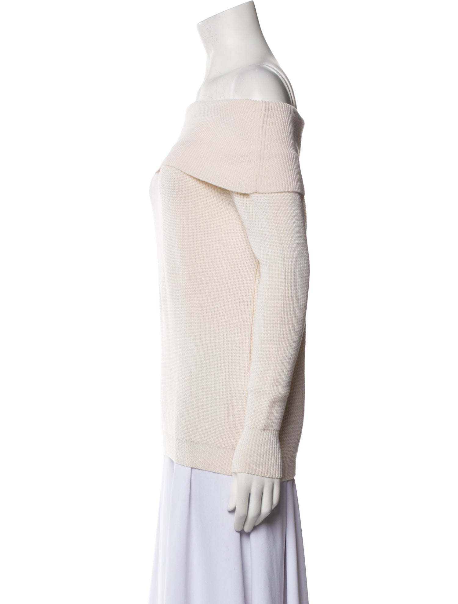 Cushnie Merino Wool Off-The-Shoulder Sweater