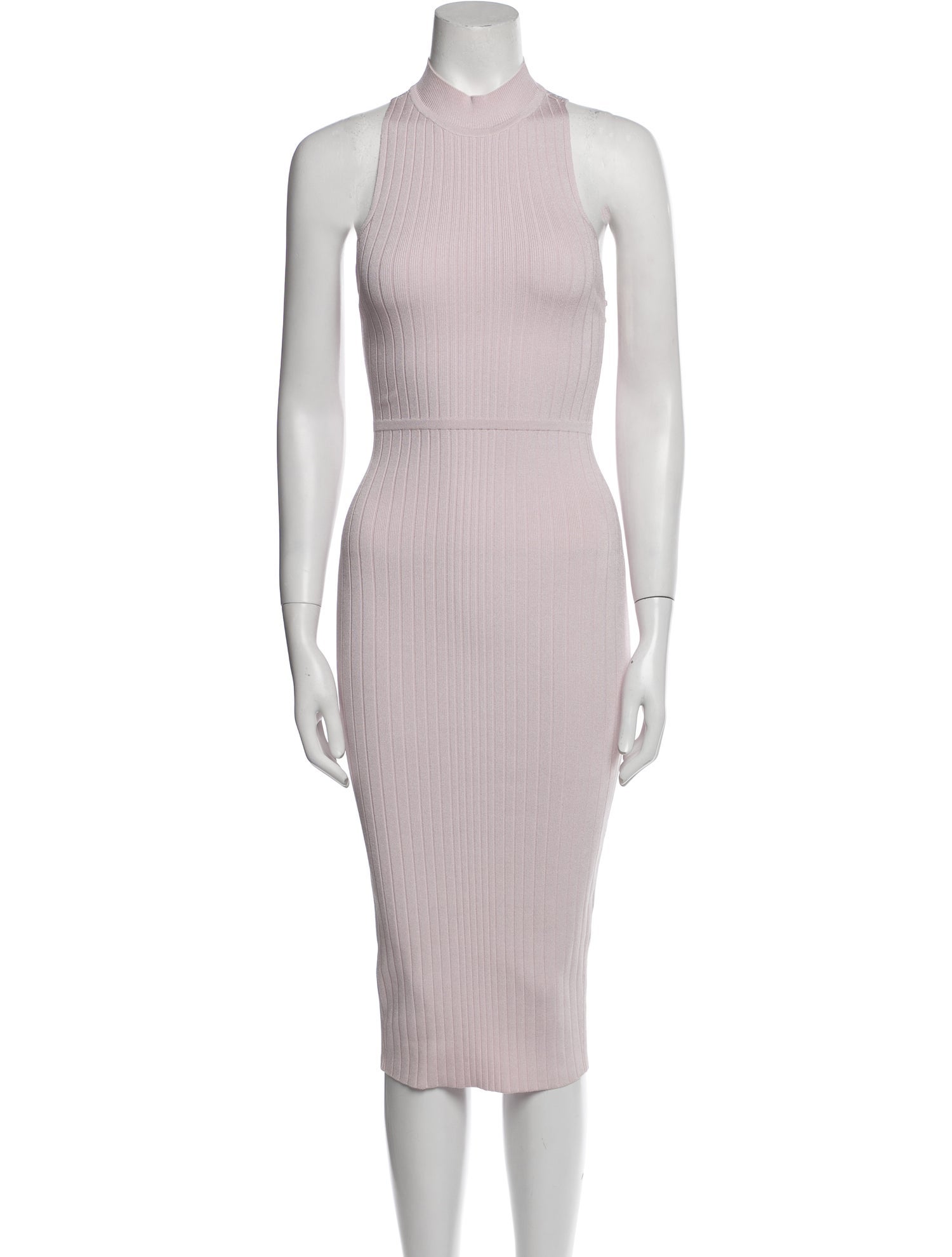 Cushnie Mock Neck Midi Length Dress