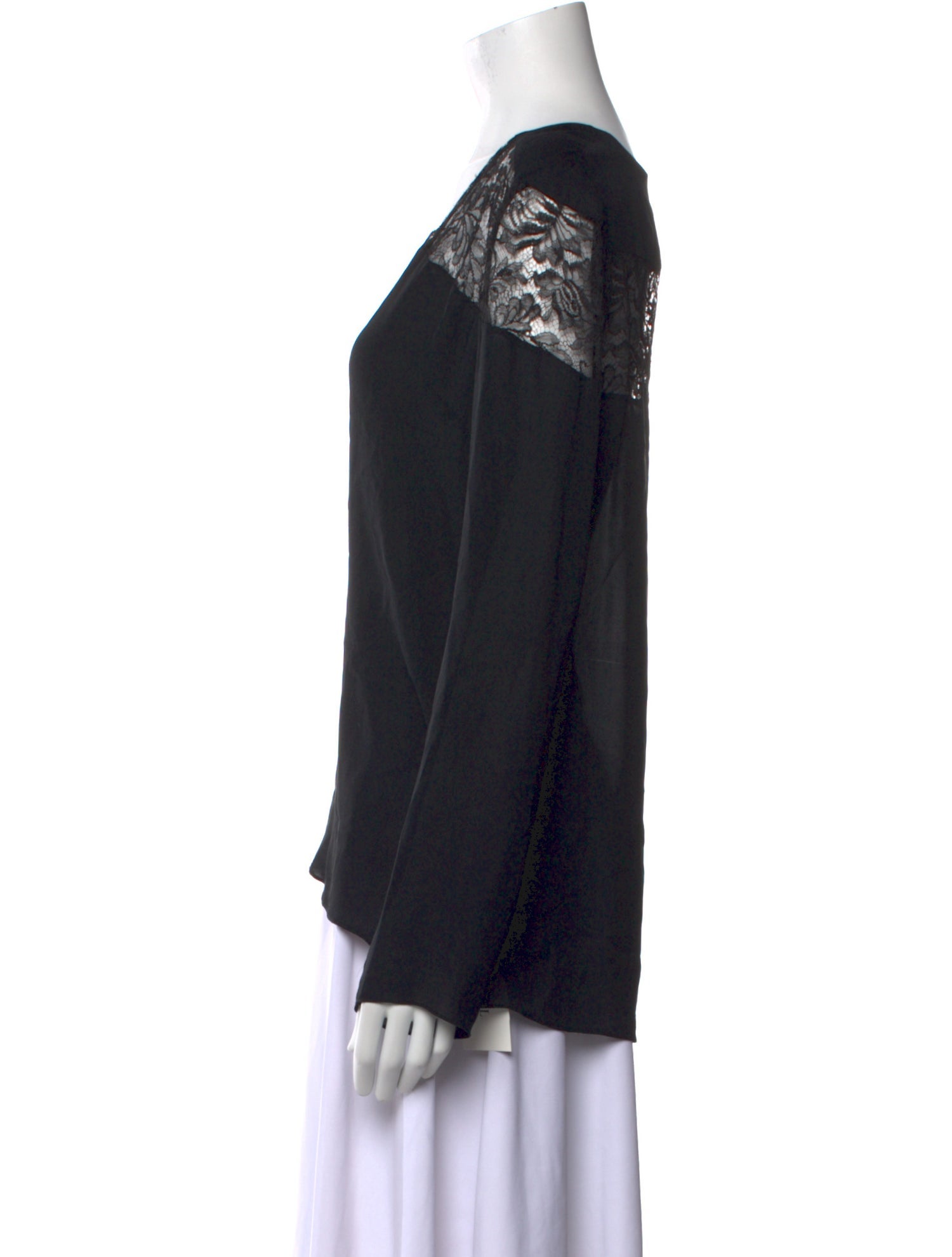 Cushnie Silk V-Neck Blouse