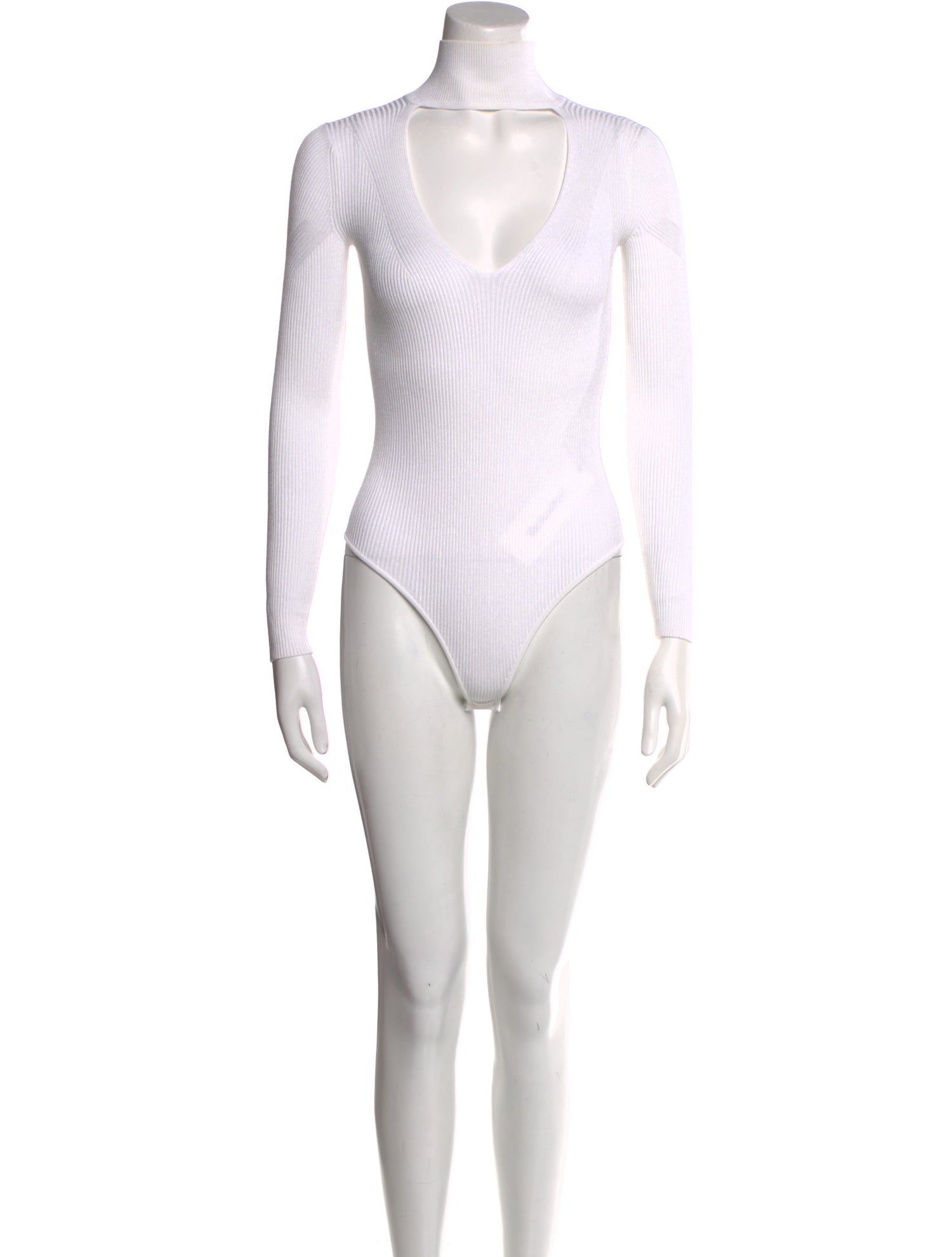 Cushnie V-Neck Long Sleeve Bodysuit