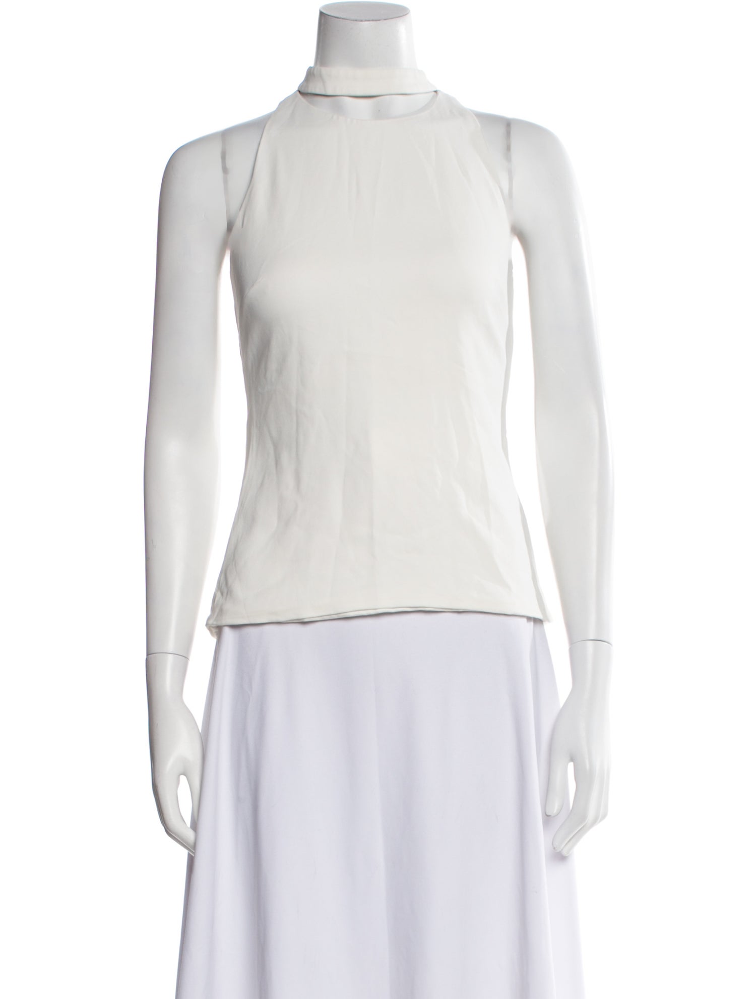 Cushnie Mock Neck Sleeveless Top