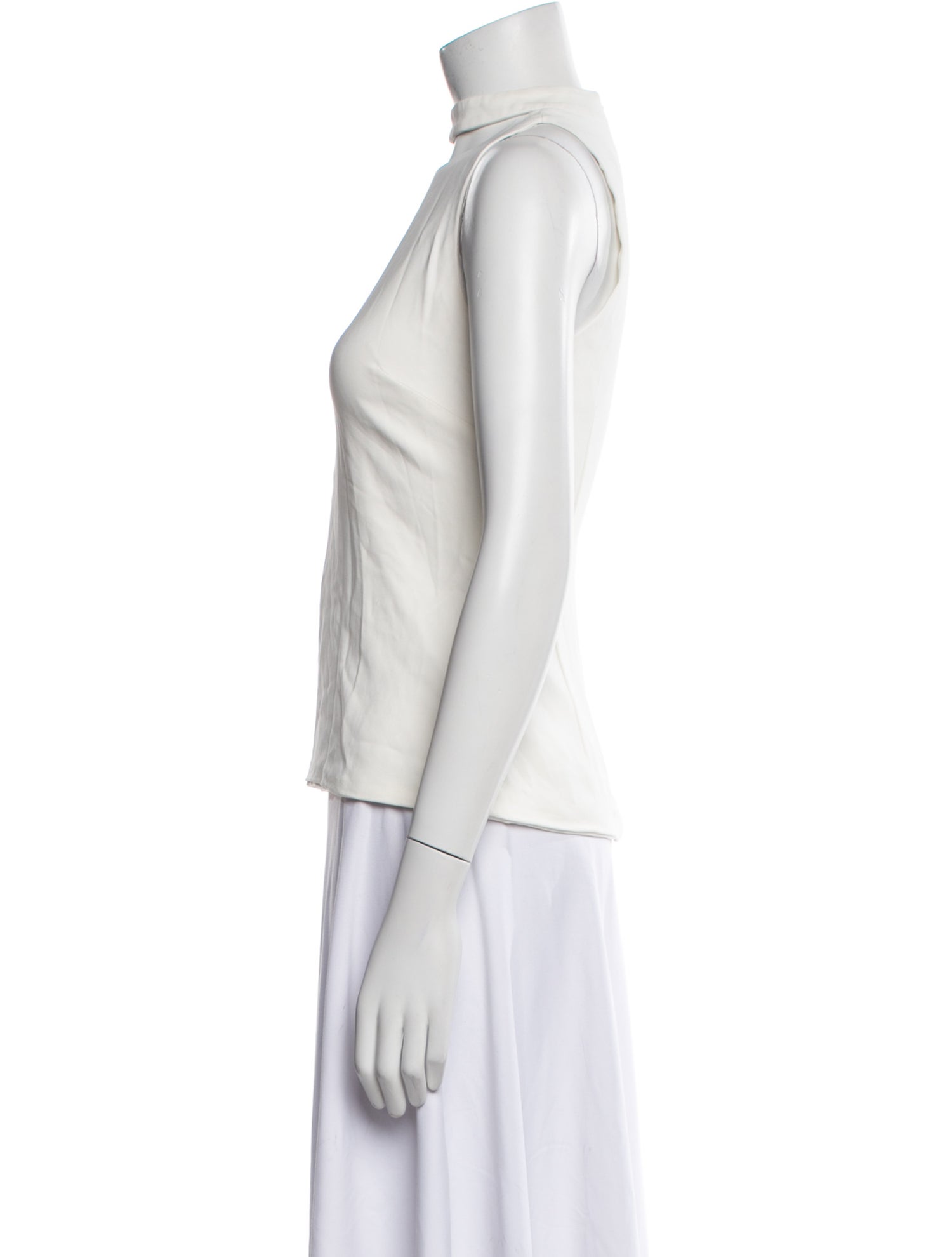 Cushnie Mock Neck Sleeveless Top
