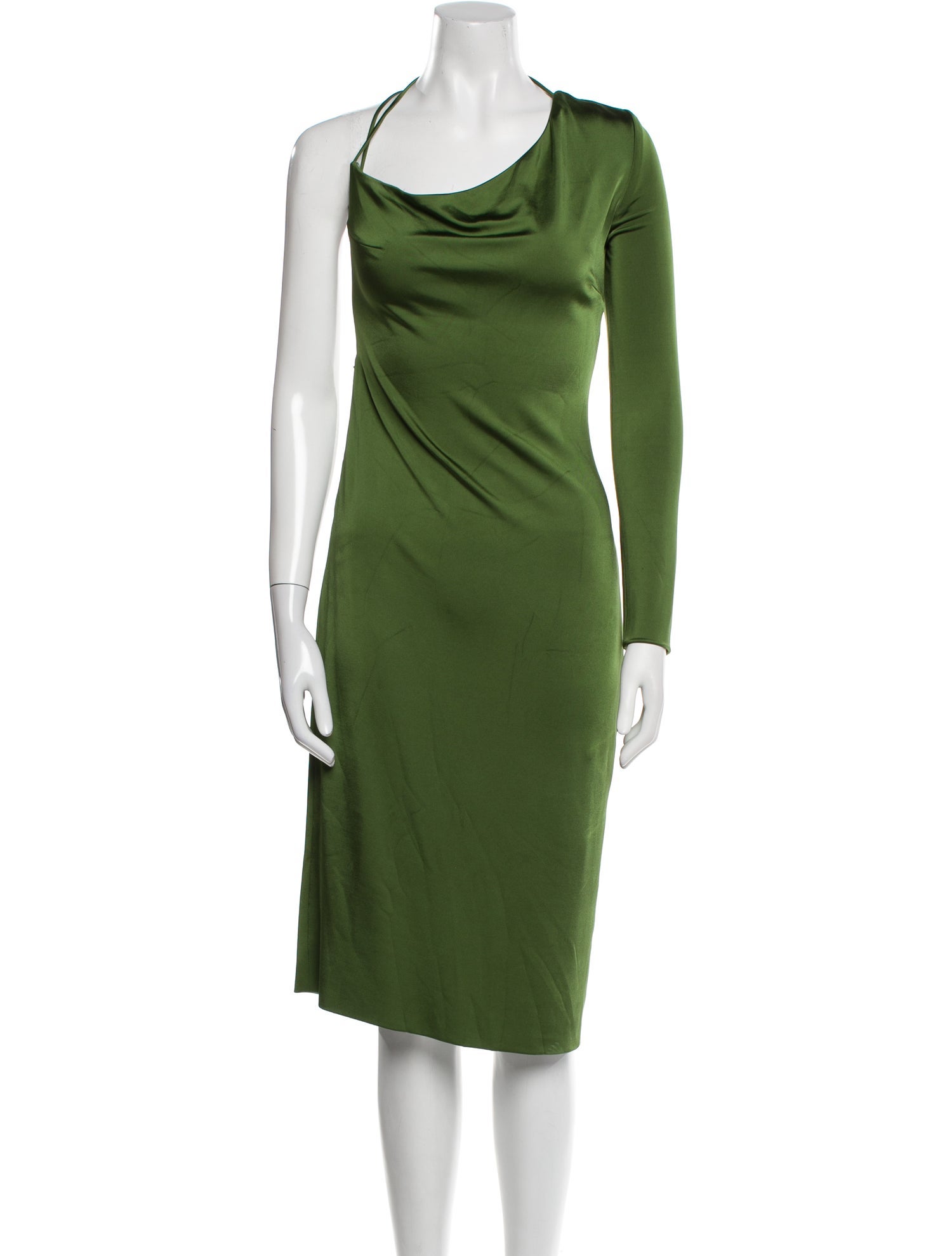 Cushnie Cowl Neck Midi Length Dress