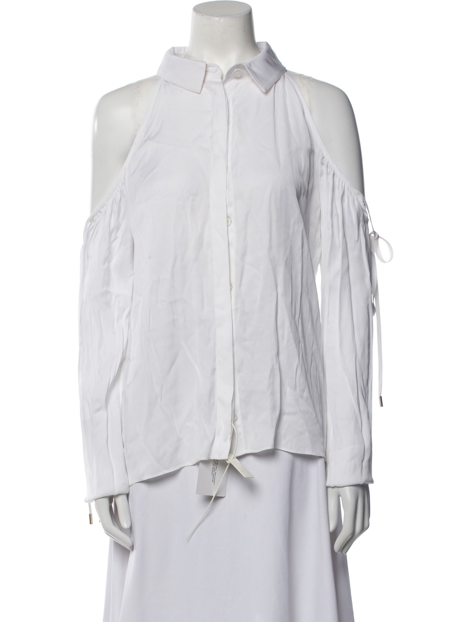 Cushnie Long Sleeve Button-Up Top