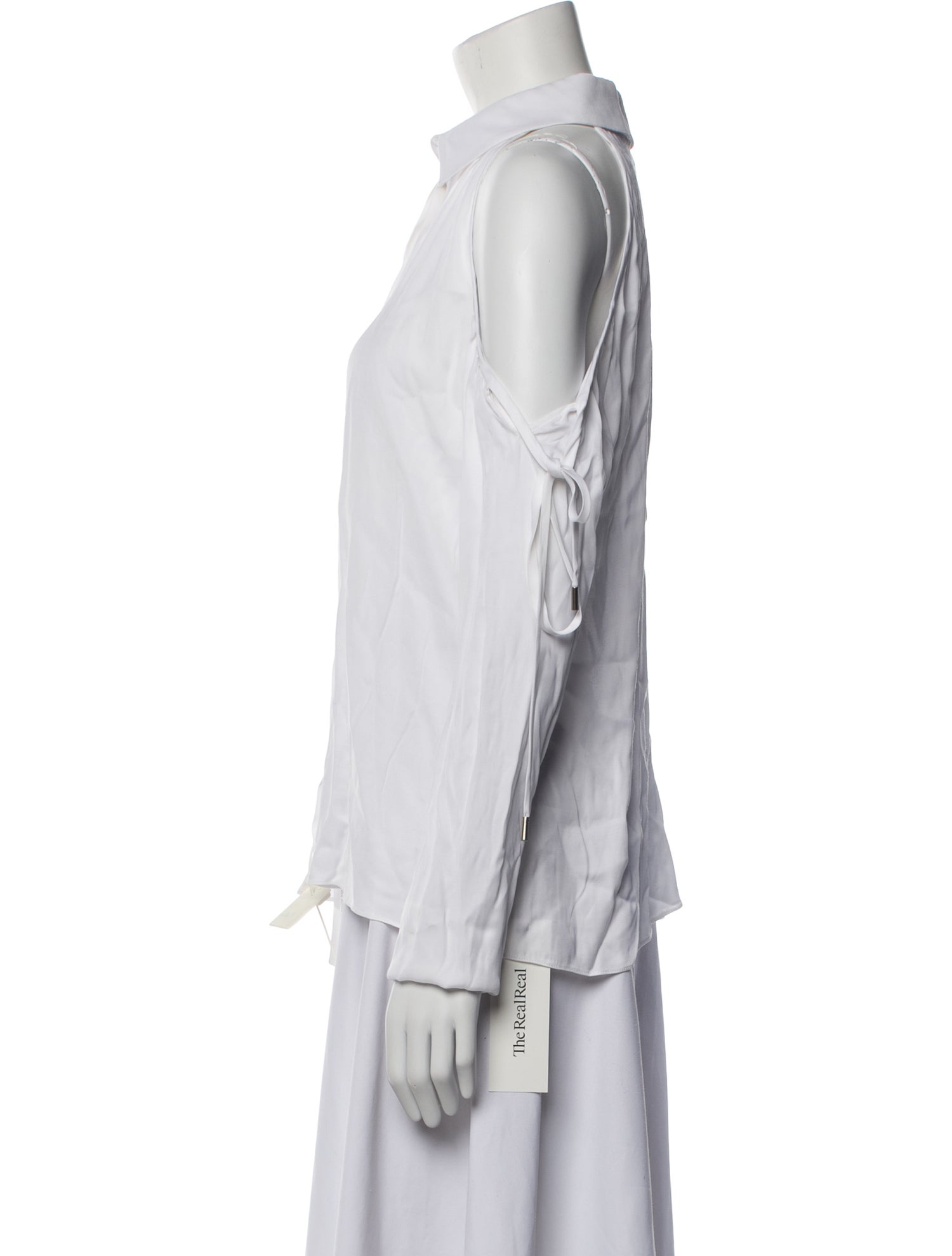 Cushnie Long Sleeve Button-Up Top