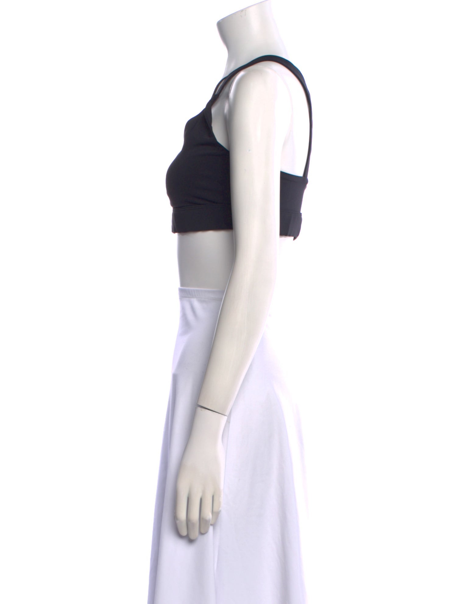 Cushnie V-Neck Sleeveless Crop Top