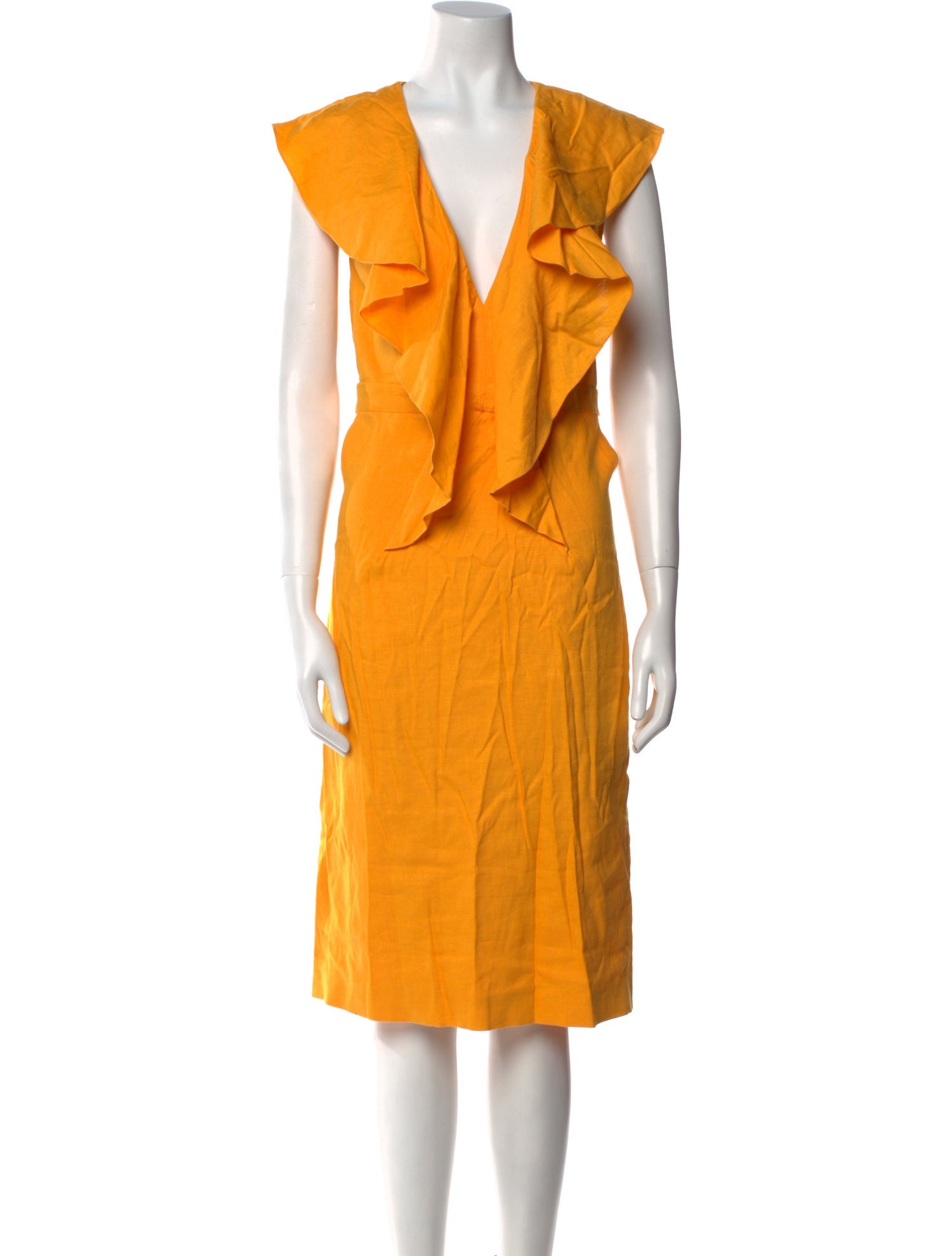 Cushnie V-Neck Knee-Length Dress